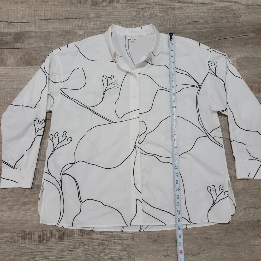 Lafayette 148 New York White Button Down Shirt - Picture 5 of 6